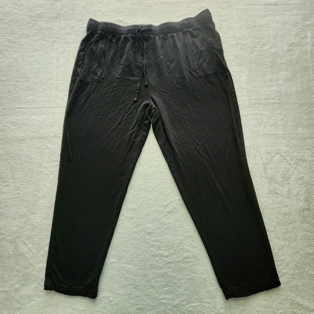 Rickis Rayon Jogger Pants Womens XL 38W 26L Black‎ Elastic Loungewear Comfort